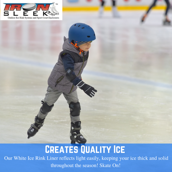 Choose Your Size Black/White String Reinforced Ice Rink Liner | Iron Sleek