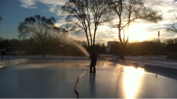 Resurfacing a Park Ice Rink