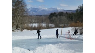 Rink in Vermont with Canada in the Background