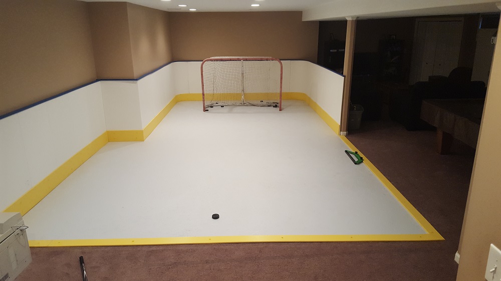Synthetic Ice Rinks Skating Iron Sleek Synthetic Ice Skating Rinks, Basement Synthetic Ice Rink